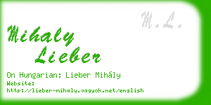 mihaly lieber business card