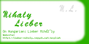 mihaly lieber business card